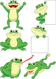 Lick Prints: Cute frog cartoon collection set