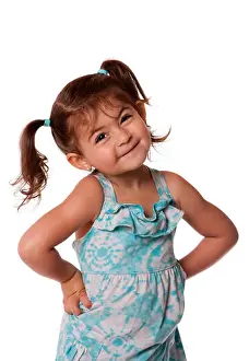 Latina Prints: Cute little young toddler girl with attitude smirk