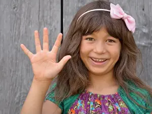 Skilled Prints: Cute mixed-race little girl (East Asian / Caucasian)
