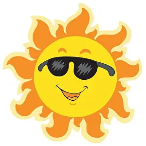 Forecast Prints: Cute summer Sun with sunglasses