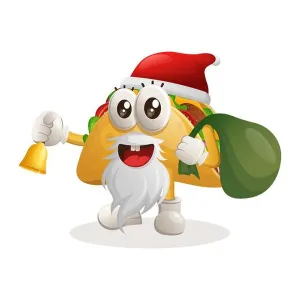 Claus Prints: Cute taco santa claus christmasPerfect for food store