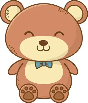 Teddy Prints: cute teddy bear cartoon vector illustration graphic design
