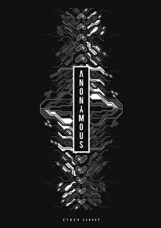 Cyberpunk Prints: Cyberpunk futuristic poster. Tech Abstract poster template with HUD elements