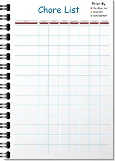 Weekly Prints: Daily Chore List
