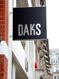 Window Display Prints: Daks designer shop sign, Old Bond Street, City of Westminster, London W1, England, UK