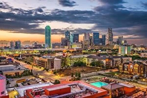 Images Dated 28th August 2017: Dallas, Texas, USA downtown city skyline