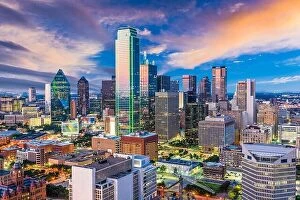 Images Dated 1st September 2017: Dallas, Texas, USA downtown city skyline