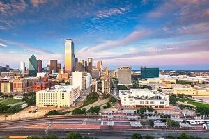 Images Dated 30th August 2017: Dallas, Texas, USA downtown city skyline at twilight