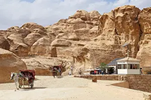 Palestinian Prints: Dam at the start of the Siq, Petra, Wadi Musa, Ma'an Governorate, Jordan, Middle East
