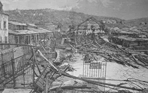White Work Prints: Damage after a cyclone on the island of Martinique
