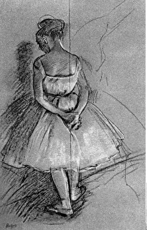 Ballerina Prints: dance, ballet, ballet dancer, drawing by Edgar Degas
