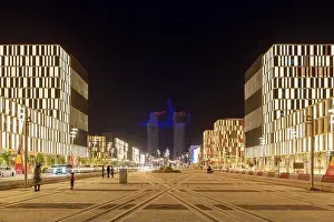 Darb Lusail Festival. Lusail Plaza Tower 4 Drone show at opening ceremony