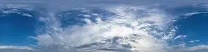 Sky Replacement Prints: Dark blue sunset sky panorama with golden Cumulus clouds
