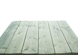 Dark green paint coated wooden boards