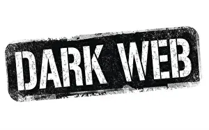 Hacker Prints: Dark web sign or stamp on white background, vector illustration
