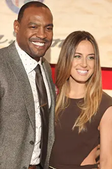 Houston Prints: Darren Woodson, Tiffany Axner attends ESPN: The Party 2017 on February 3