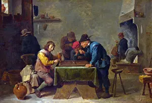 Players Prints: David Teniers the Younger Backgammon Players