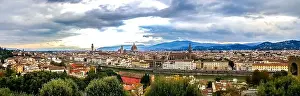 Dawn over Florence. View from Michelangelo square. Italy