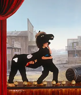 Curtains Prints: Dawn French and Jennifer Saunders as two halves of a pantomime horse