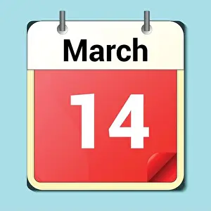 Book Cover Prints: day on the calendar, vector image format, March 14