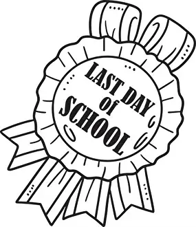 Preschoolers Prints: Last Day of School Isolated Coloring Page for Kids