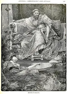 Tigris Prints: DEATH OF SARACUS. from BOOK III - Assyria from volume 9