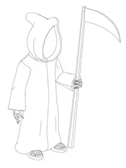 Hell Prints: Death with a scythe and in a hood