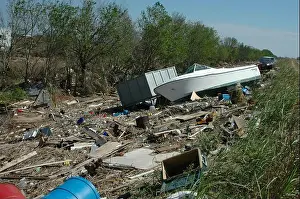 Banks Prints: Debris left on the refuge in the wake of hurricane Katrina