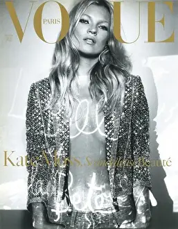 Portraits Prints: December 2005/ January 2006 Vogue Paris Cover with Kate Moss
