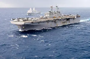 Amphibious Ready Group Prints: On December 21, 2014, the USS Iwo Jima and USS New York