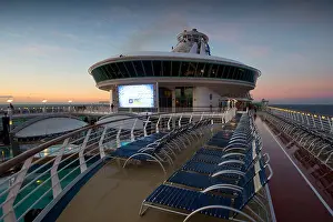 Cruise Ship Prints: The deck of the Adventurer of the Seas cruise ship operated by Royal Caribbean International