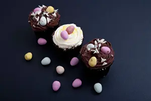 Soul Prints: Three decorated cup confectionery cup cakes