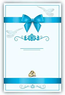 Decorative background for the design of wedding invitation card