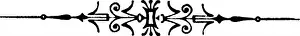 Vector Vectors Prints: A decorative Filigree divider with fancy swirls