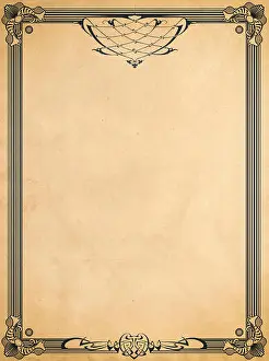 Old Book Prints: Decorative vintage border on old paper background