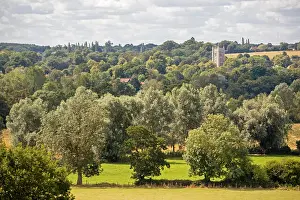 Area Of Outstanding Natural Beauty Prints: Dedham Vale area of outstanding natural beauty made famous by painter John Constable on the Essex Suffolk border