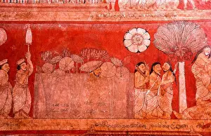 Ceylon Prints: The Degaldoruwa Buddhist temple is a cave temple and was built originally in 1771 CE by King Kirti Sri Rajasinha
