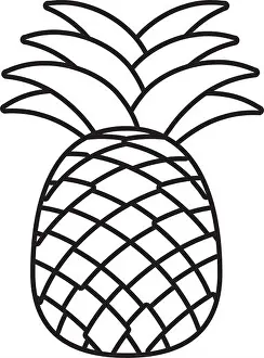 Pineapple Prints: delicious tasty food fruit pineapple cartoon vector illustration graphic design