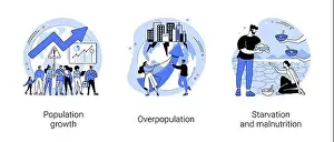 Lack Prints: Demographics abstract concept vector illustrations