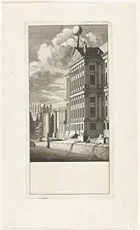 Hose Prints: Demonstration of the snake syringes on the water of the Nieuwezijds Voorburgwal behind the town hall
