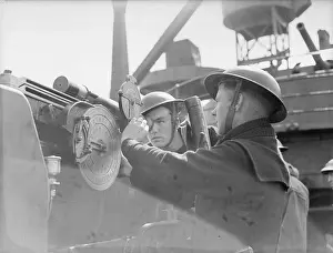 1943 Prints: DEMS gunners operated aboard defensively equipped merchant ships in convoys across all oceans during April 1943