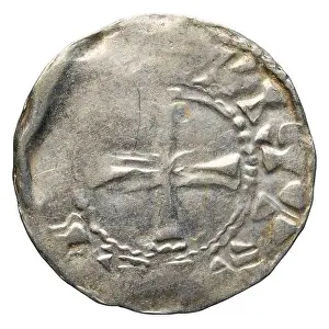 A denier à la croix coin from the Trésor de Maffliers