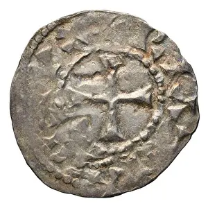 10th Century Prints: A denier à la croix coin from the Trésor de Maffliers