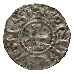 Lyon Prints: A denier coin from Lyon, issued by Conrad le Pacifique
