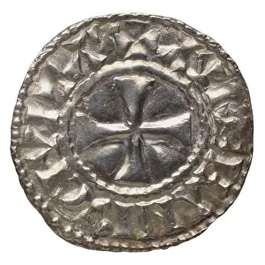 Orleans Prints: A denier coin from Orléans, issued by Raoul, a medieval ruler and authority on coinage