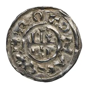 A denier coin from the treasury of Fécamp