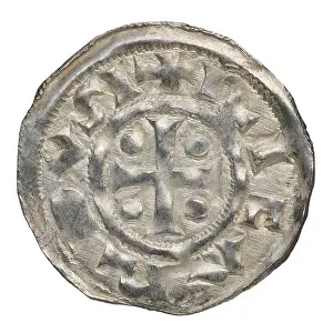 A denier coin from the Trésor de Fécamp, issued by Richard I, Duke of Normandy (942-996), in Rouen