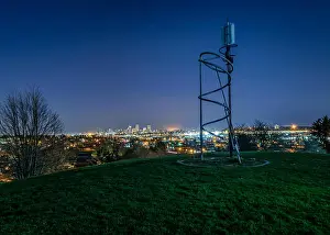 Nighttime Prints: Denver skyline from Ruby Hill Park at Night