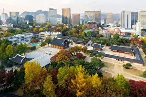 Deoksugung Palace on autumn season in Seoul, South Korea