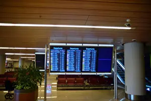 Departures Prints: Departures indicator, terminal 2 airport, mumbai, maharashtra, india, asia